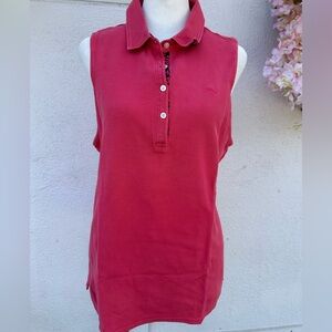 Tommy Bahama Sleeveless Polo Tank - Raspberry